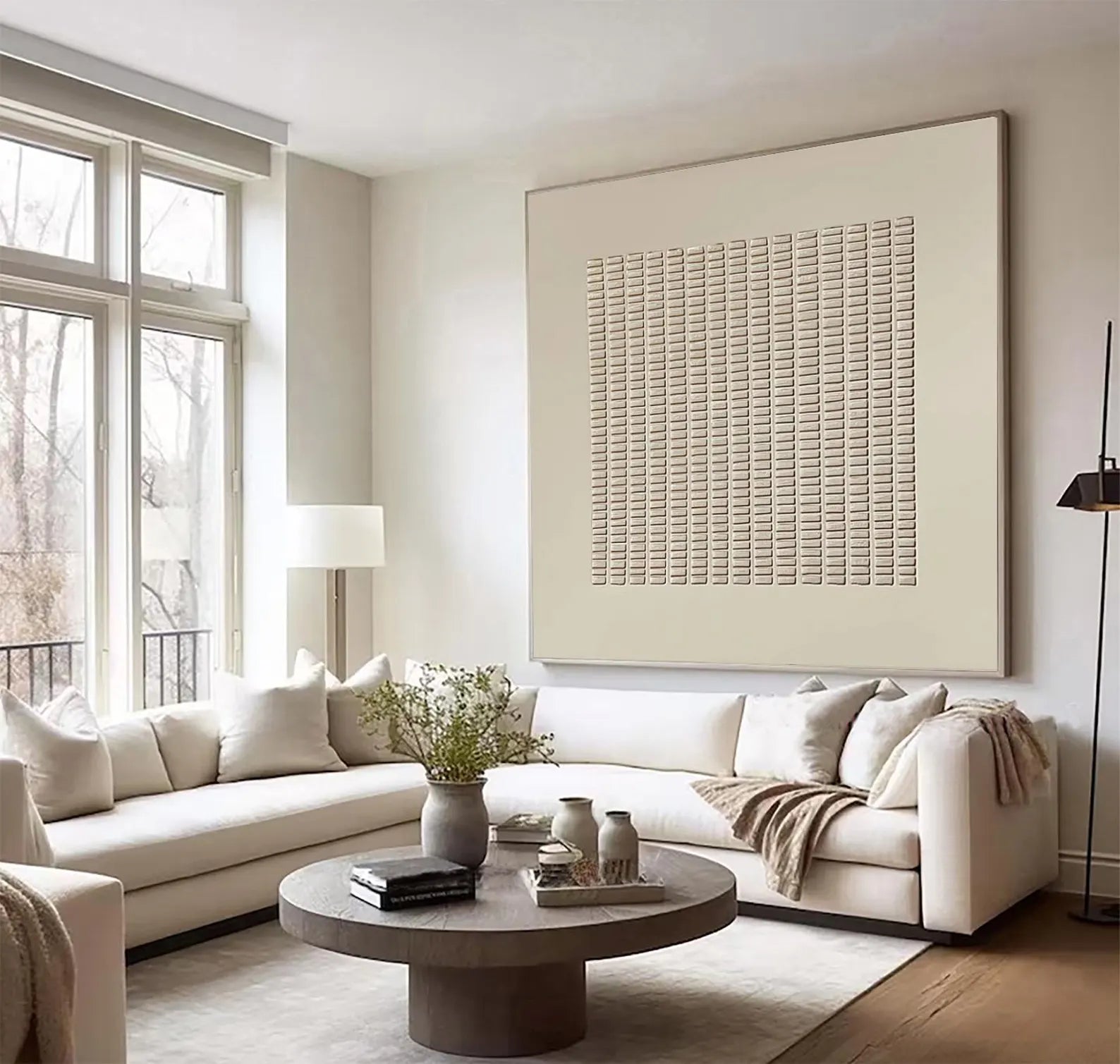 Textured Grid Art | Understated Peace