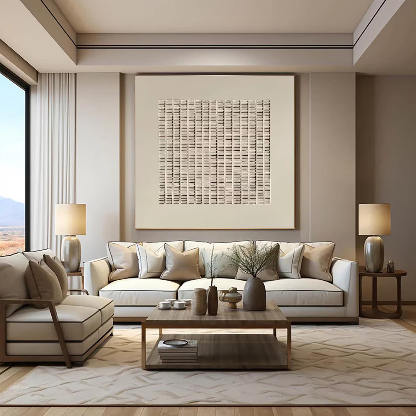 Textured Grid Art | Understated Peace