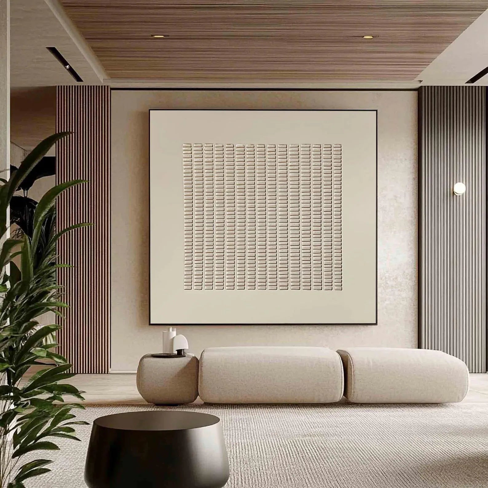 Textured Grid Art | Understated Peace