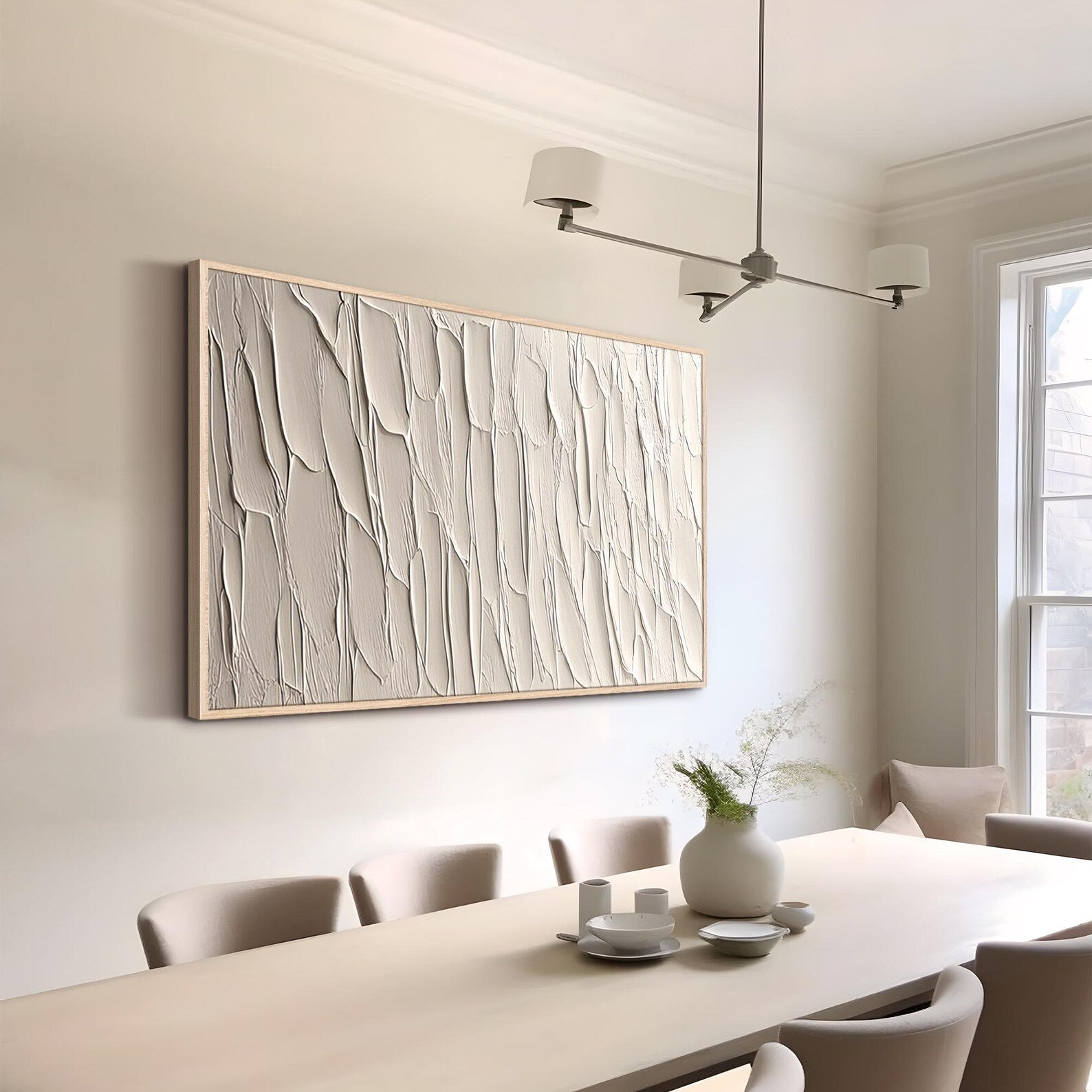 Textured Ivory Ripples | Soft Whites