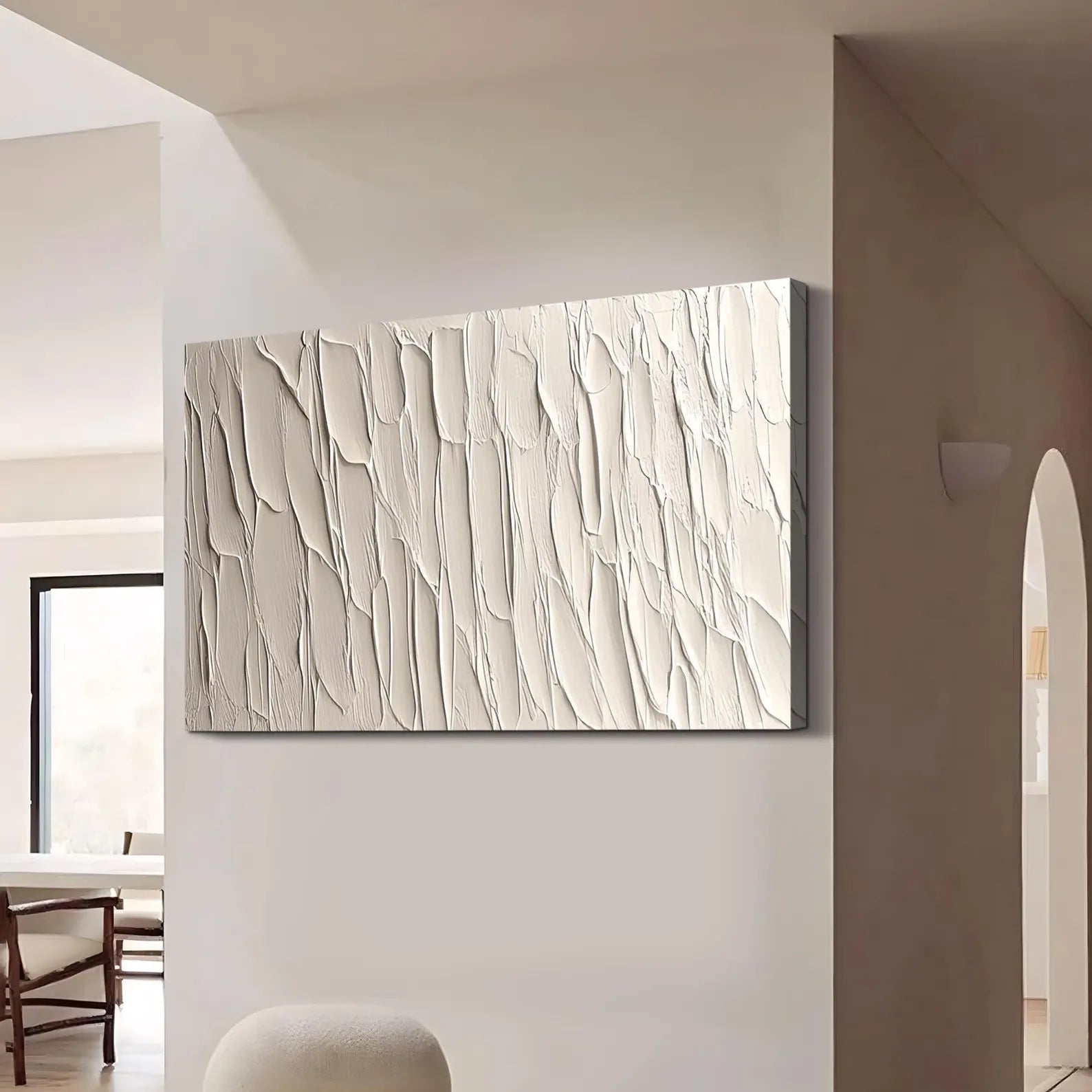 Textured Ivory Ripples | Soft Whites