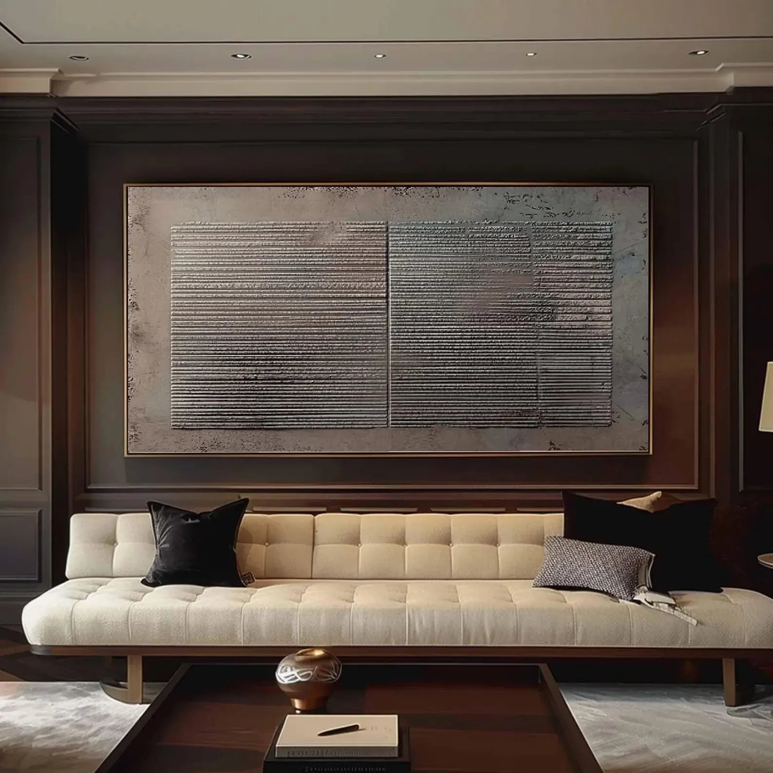 Textured Linear Composition | Elegant Tranquility