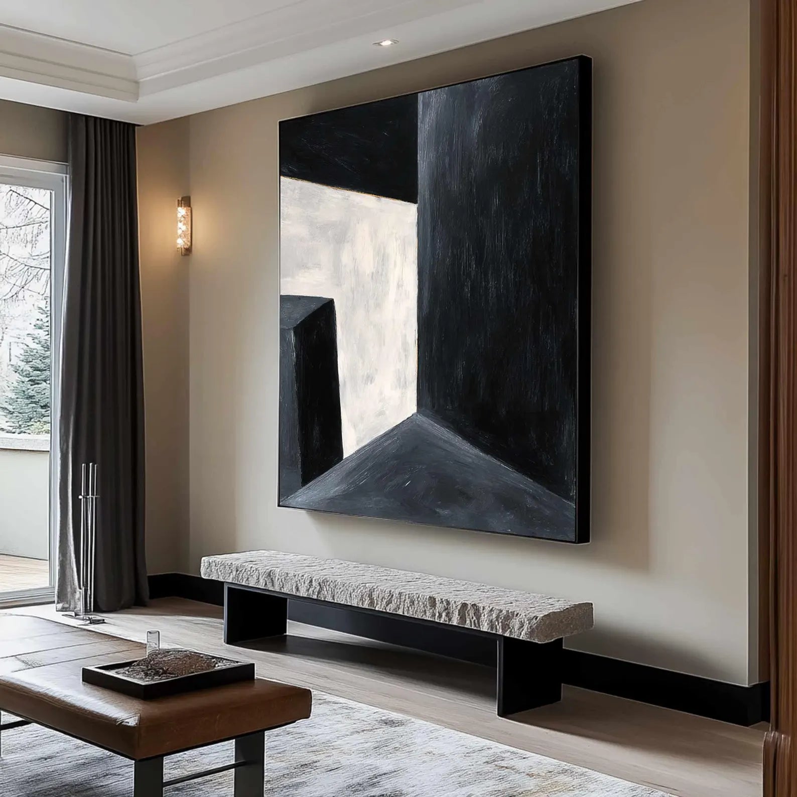 Geometric Monochrome Art | Modern Refinement