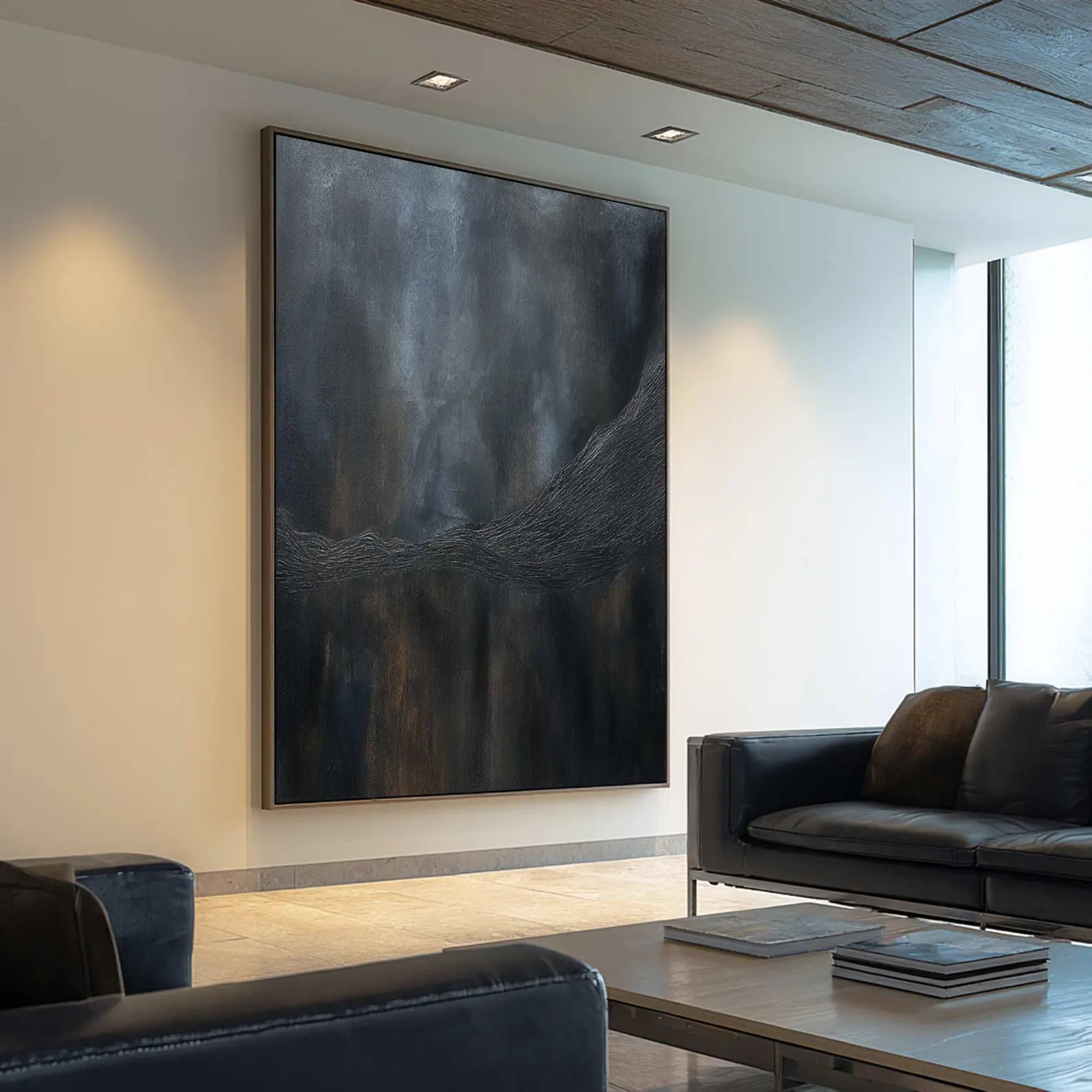 Abstract Dark Textured Art | Rhythmic Depth