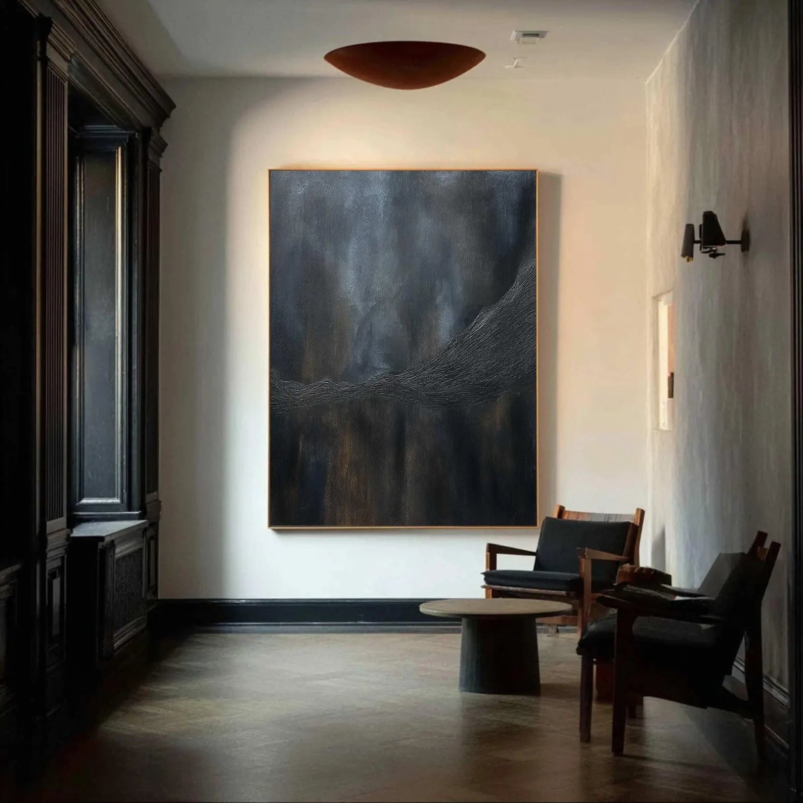 Abstract Dark Textured Art | Rhythmic Depth