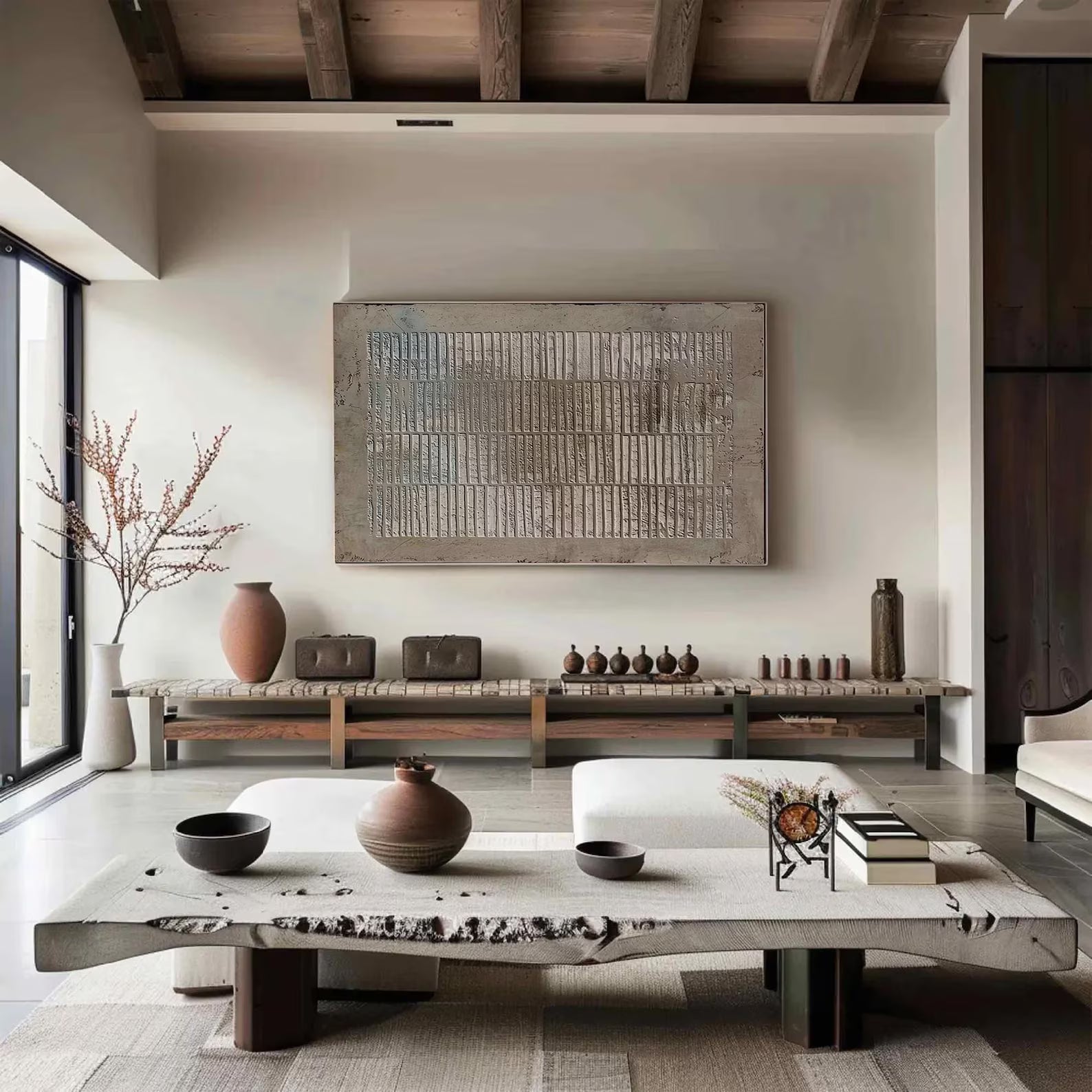 Textured Linear Earth Tones | Polished Calm