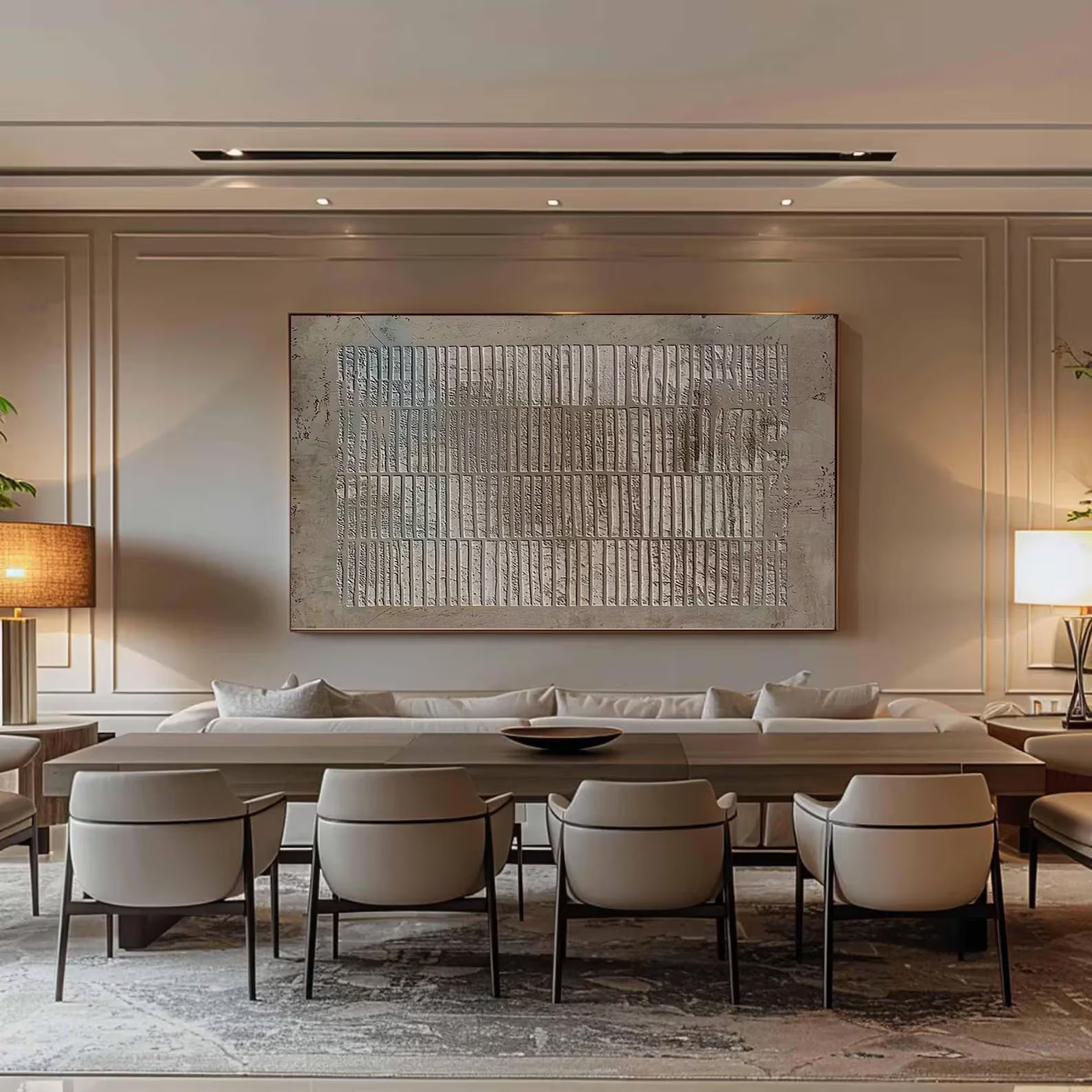 Textured Linear Earth Tones | Polished Calm