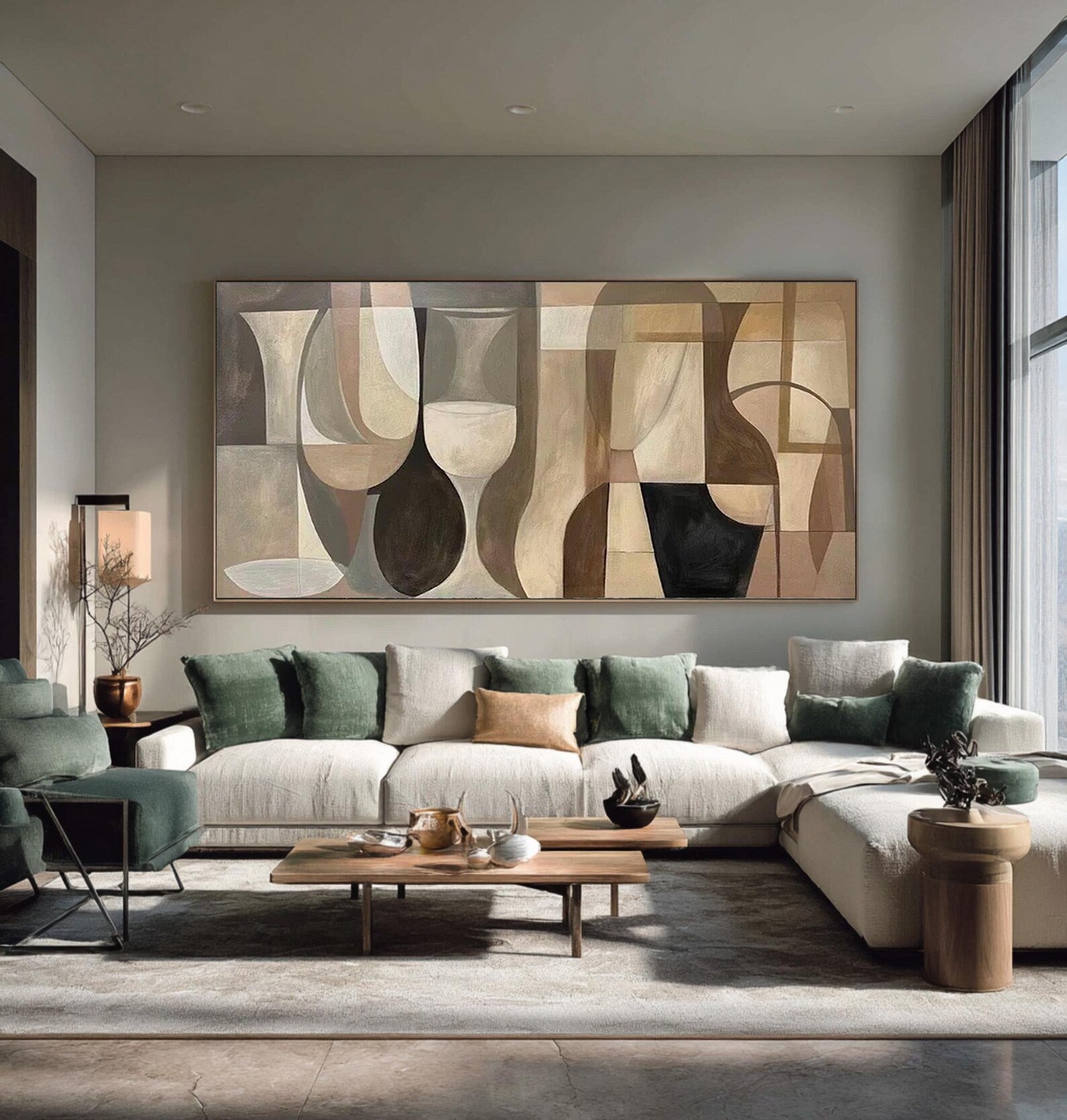 Textured Vessel Mosaic | Neutral Hues