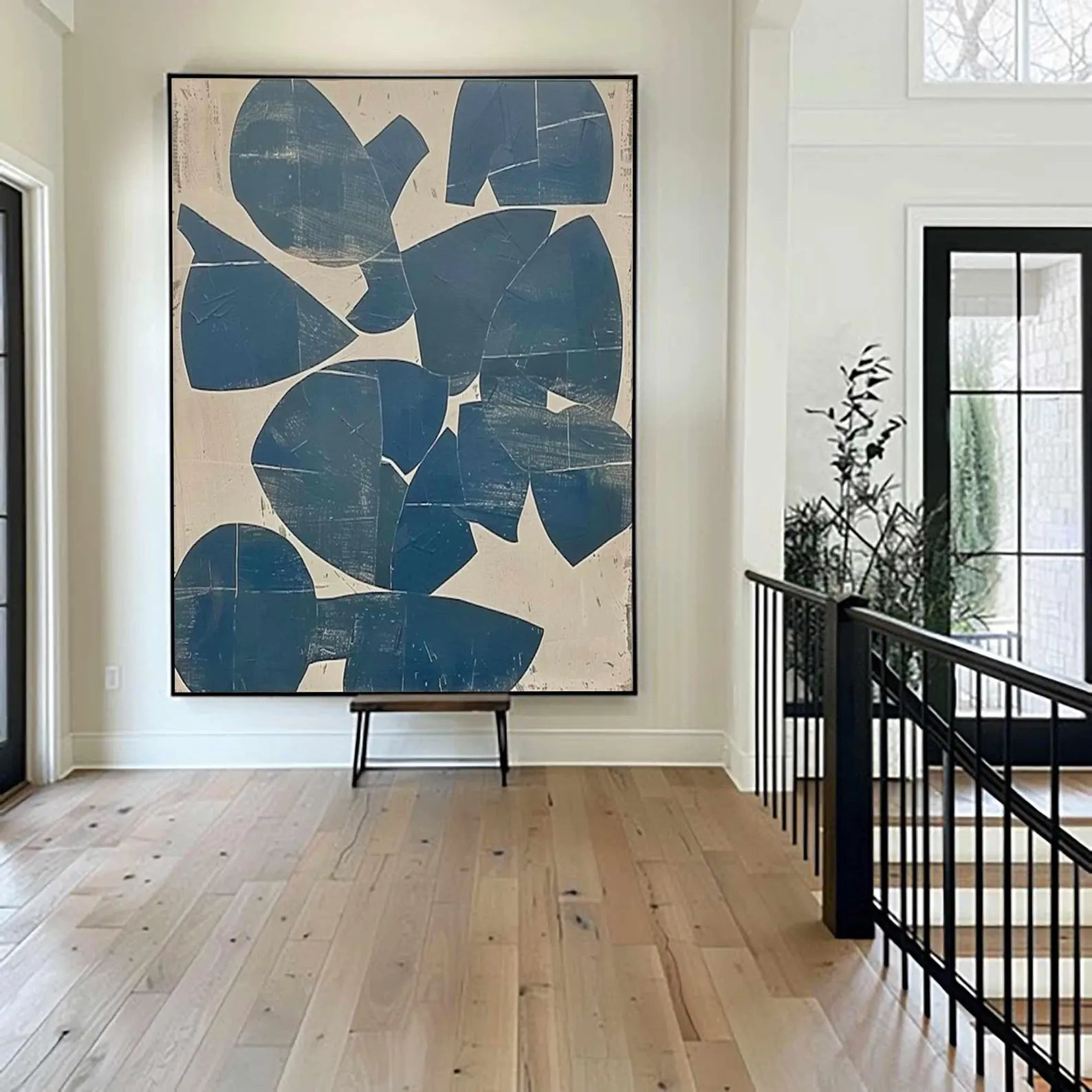 Abstract Blue Shape Art | Timeless Sophistication