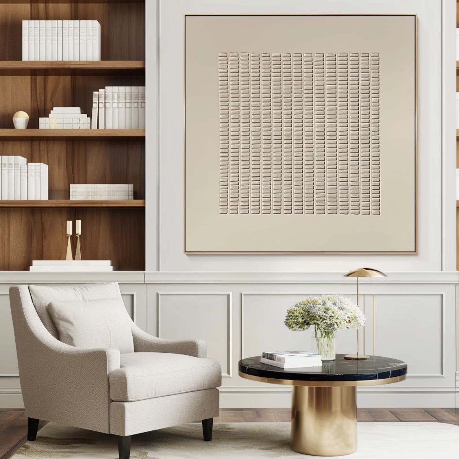 Textured Grid Art | Understated Peace