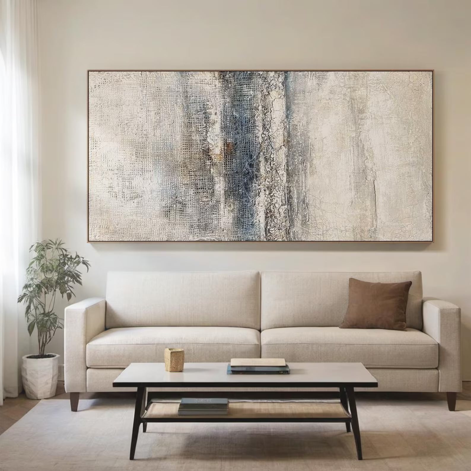 Textured Abstract Serenity | Beige Rhythm