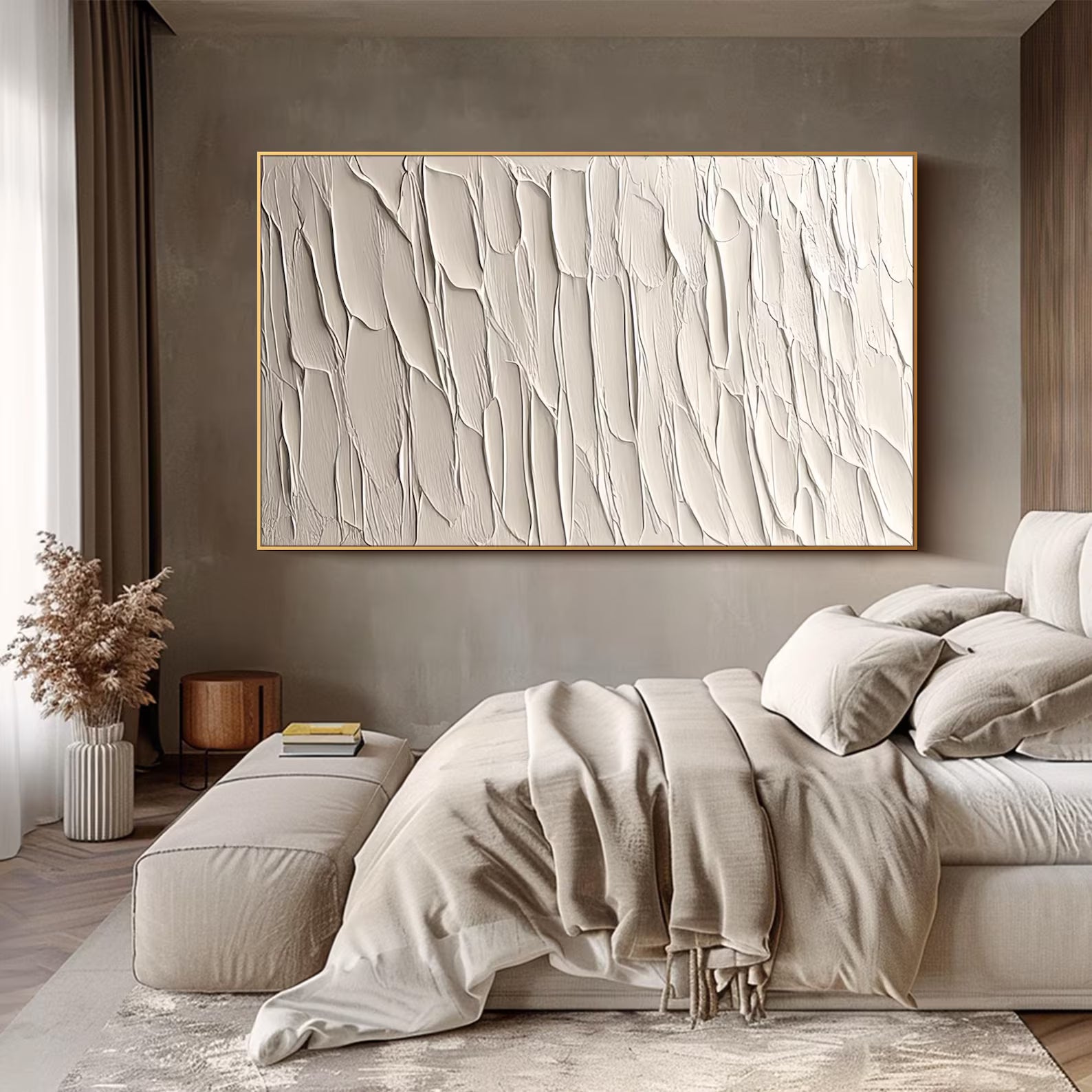 Textured Ivory Ripples | Soft Whites