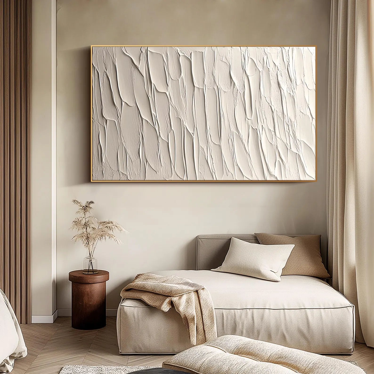 Textured Ivory Ripples | Soft Whites