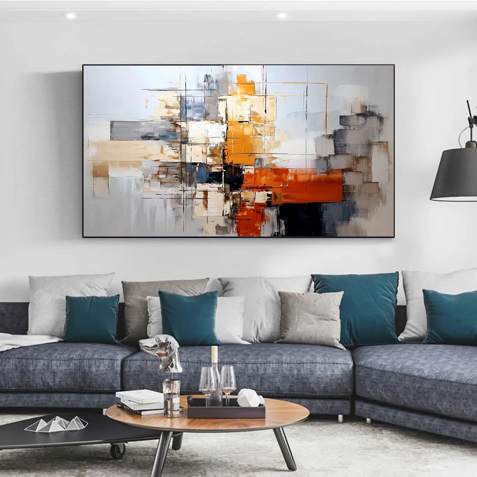 Textured Abstract Panels | Amber Hues