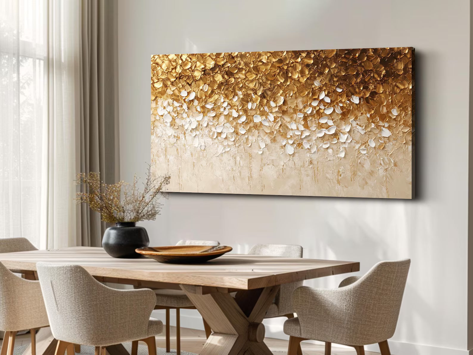 Textured Chryselephantine Opulence | Aureate Petals