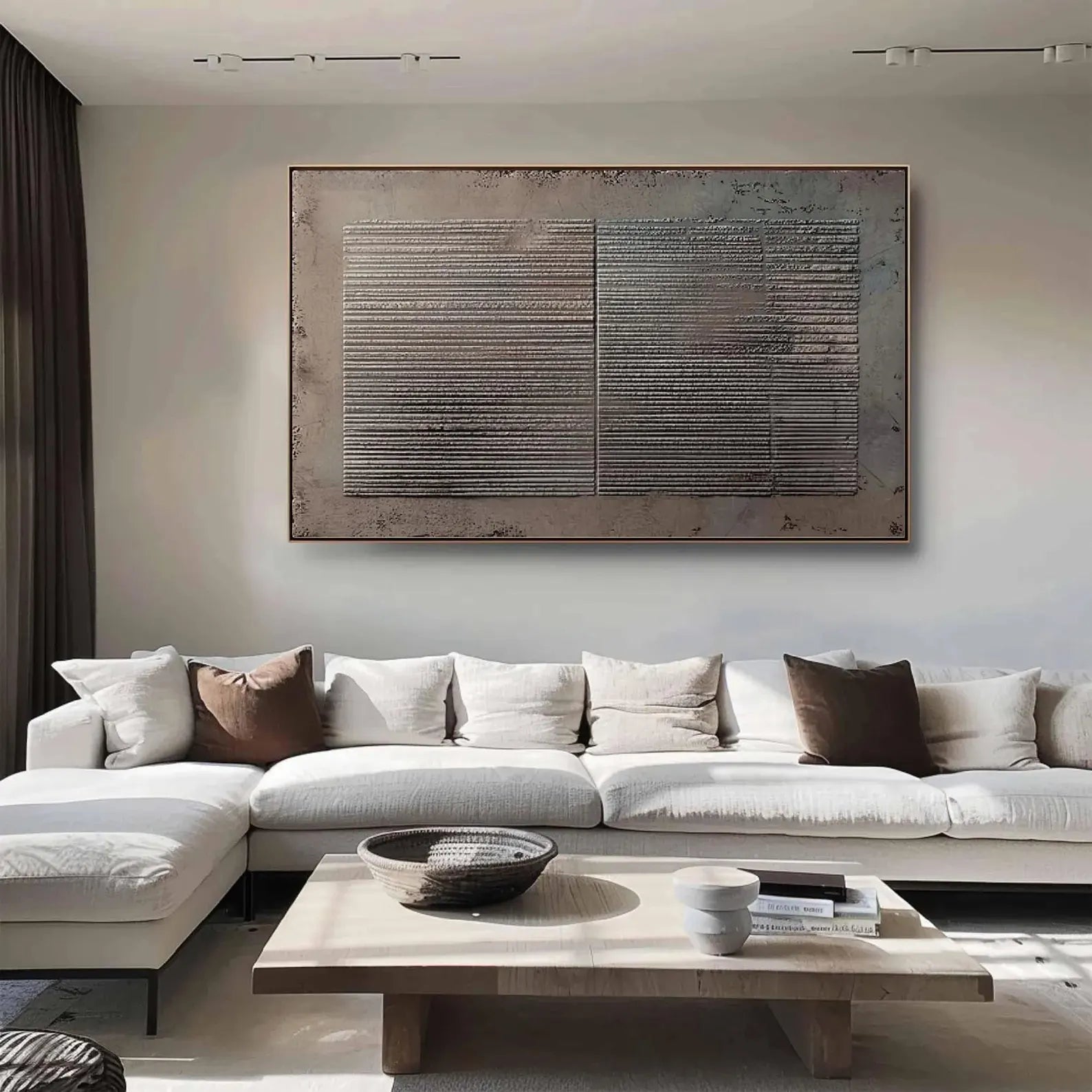 Textured Linear Composition | Elegant Tranquility