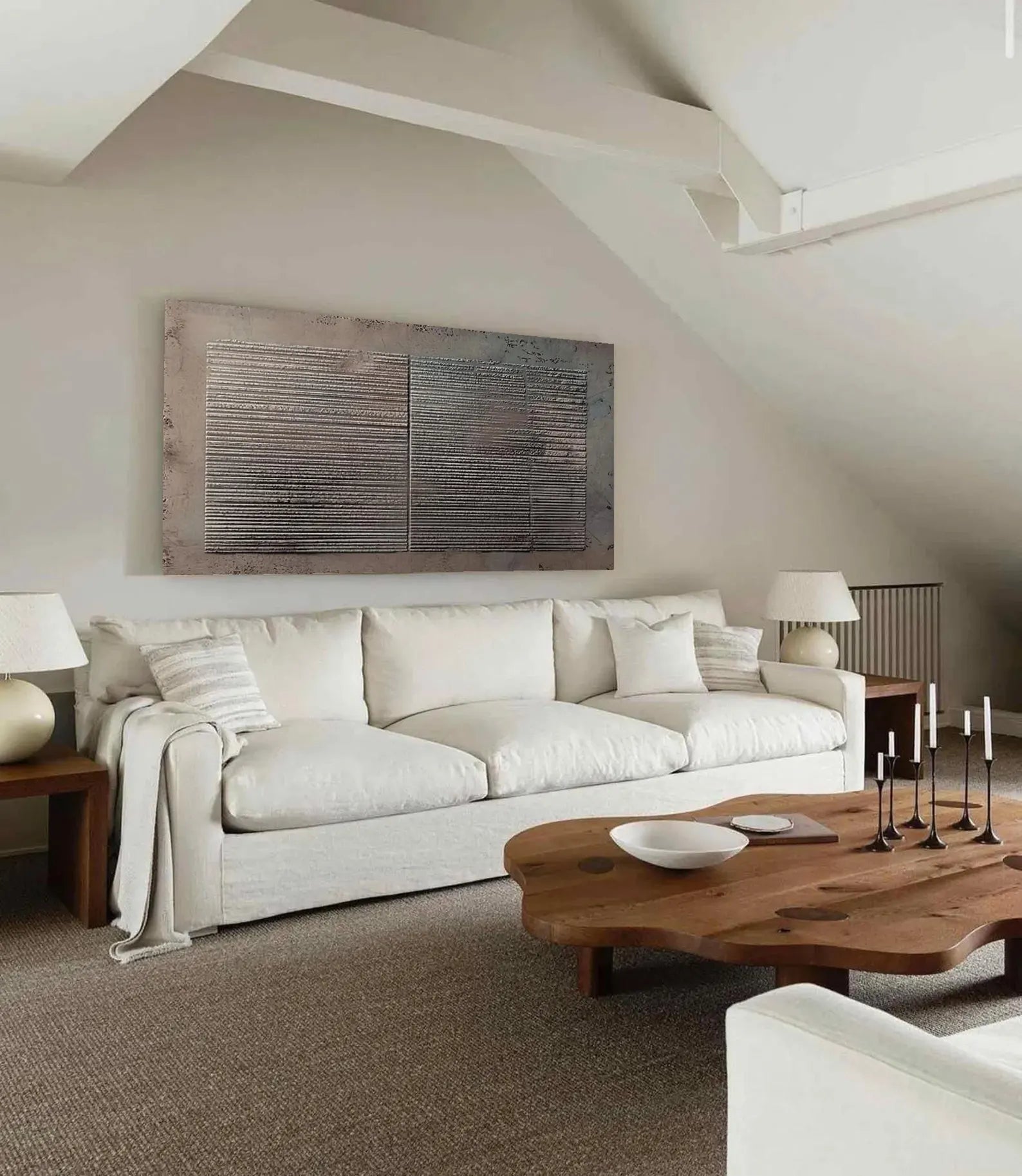 Textured Linear Composition | Elegant Tranquility
