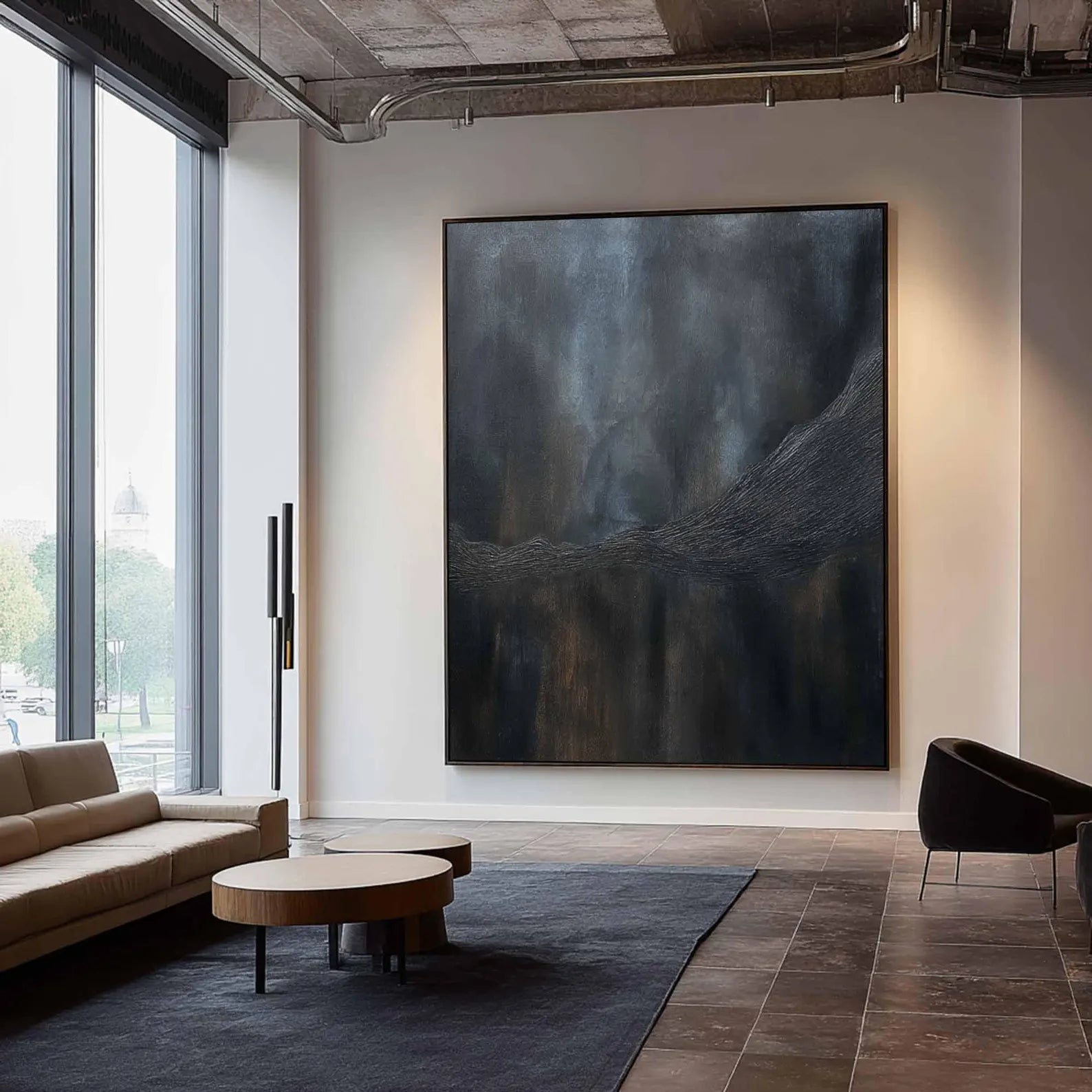 Abstract Dark Textured Art | Rhythmic Depth