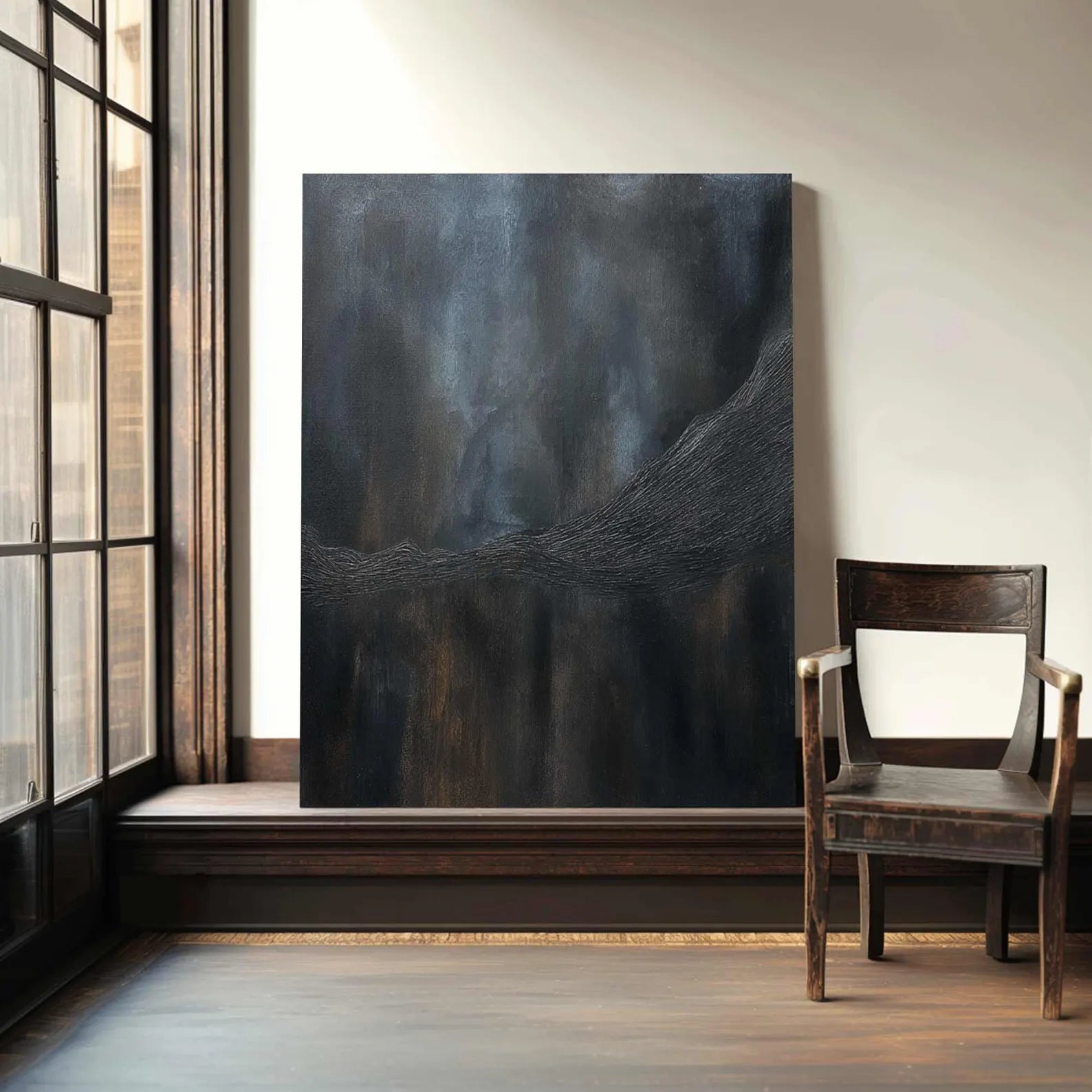 Abstract Dark Textured Art | Rhythmic Depth