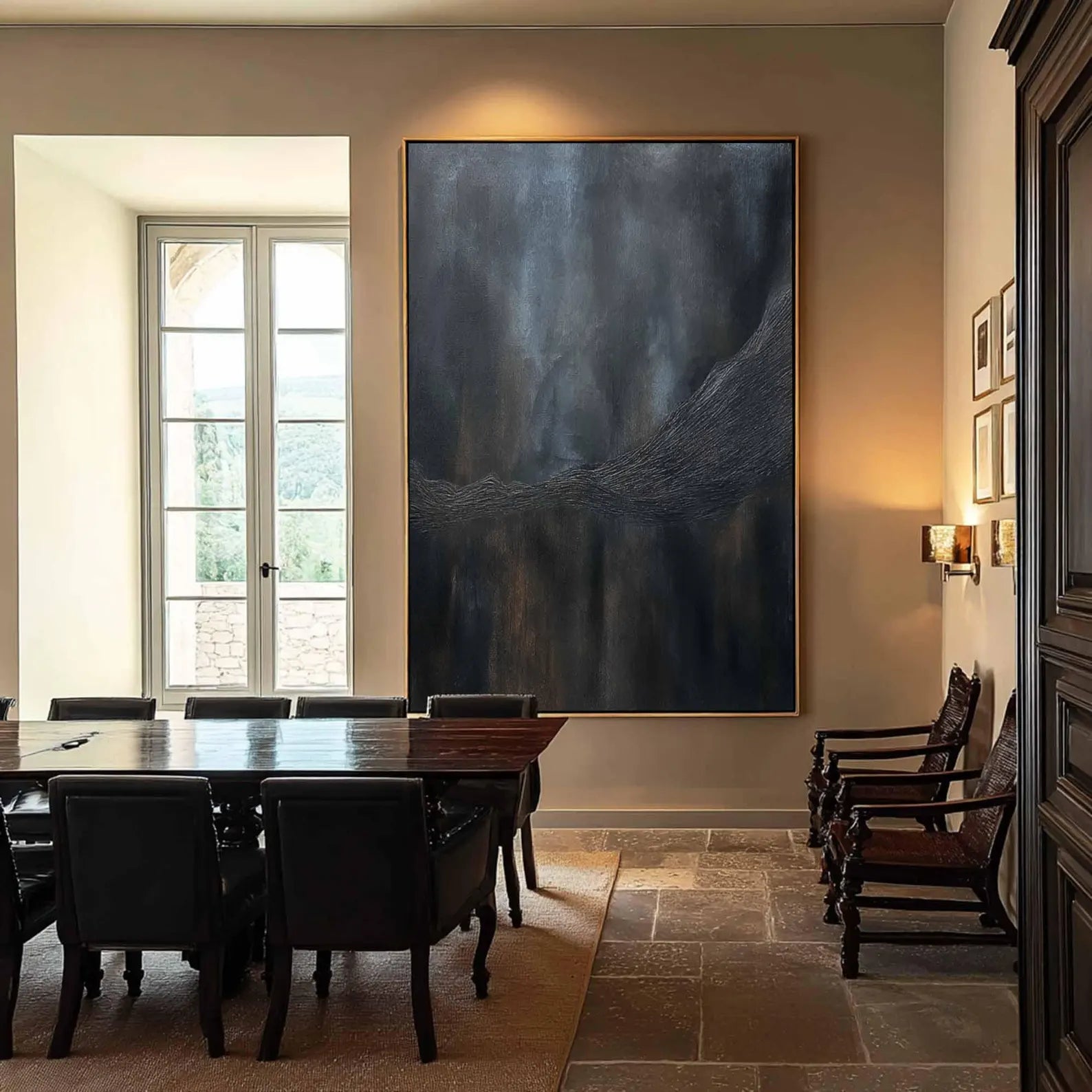 Abstract Dark Textured Art | Rhythmic Depth