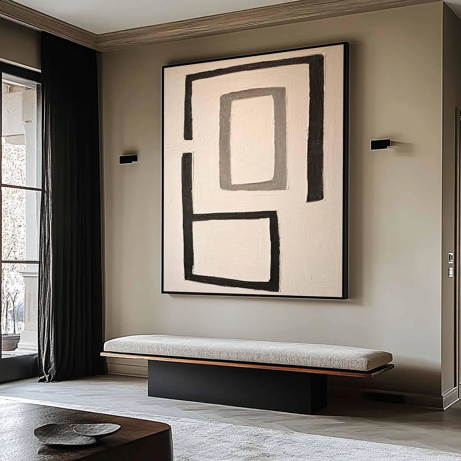 Geometric Block Art | Minimalist Sophistication