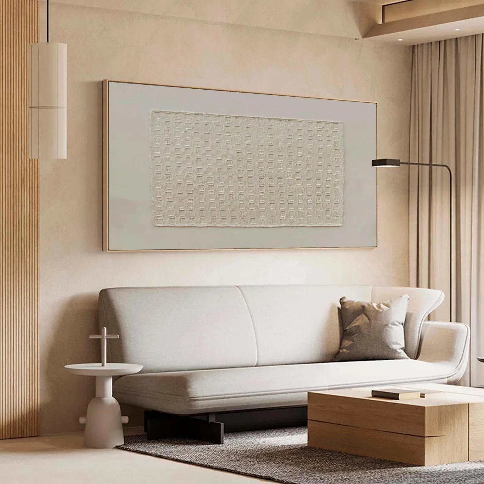Textured Grid-Neutral Art | Quiet Sophistication