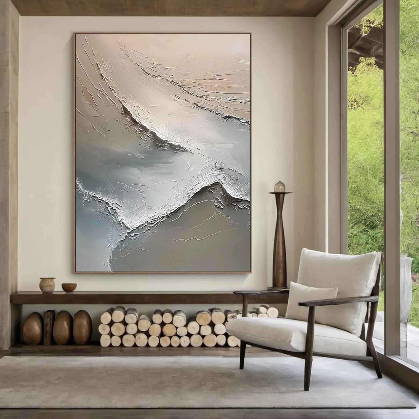 Textured Flowing Art | Subtle Elegance