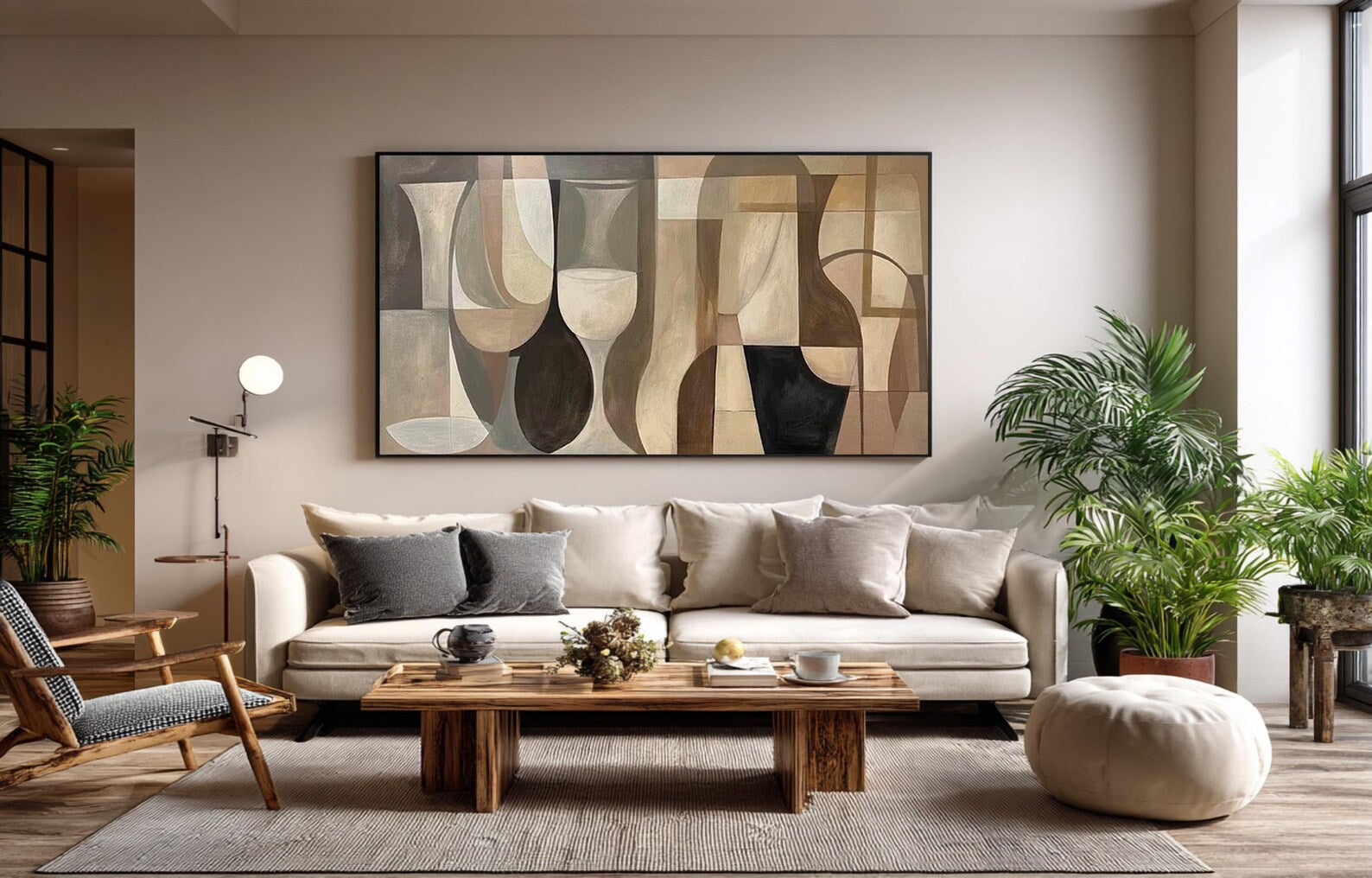 Textured Vessel Mosaic | Neutral Hues