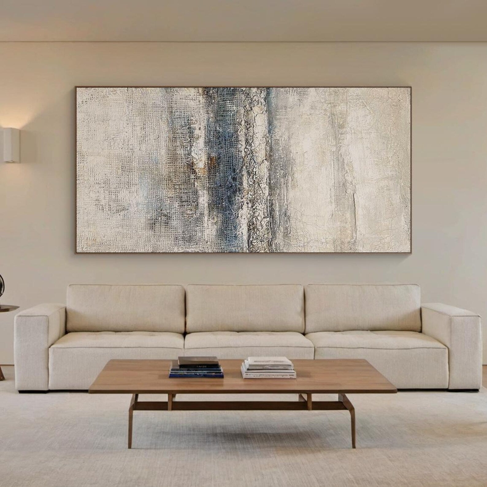 Textured Abstract Serenity | Beige Rhythm