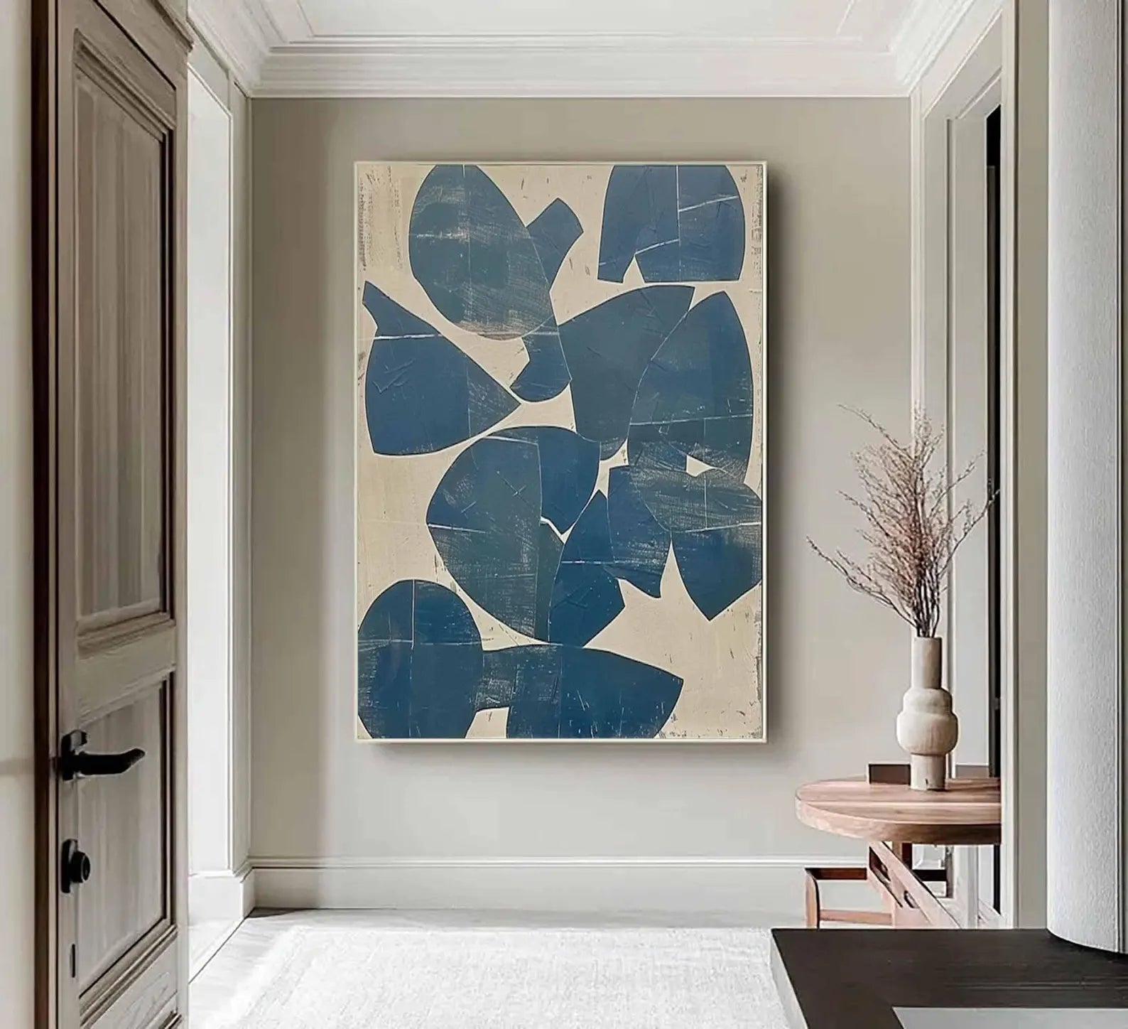 Abstract Blue Shape Art | Timeless Sophistication