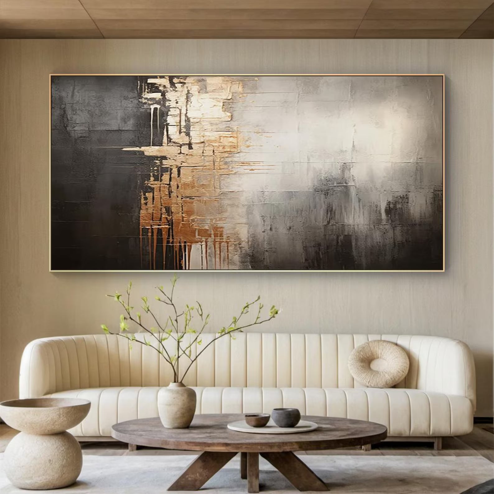 Textured Metallic Elegance | Gold Gray