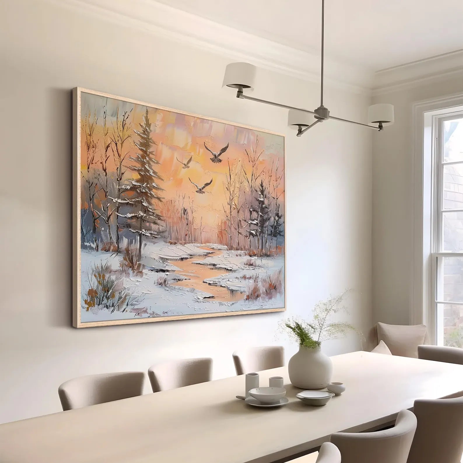 Textured Winter Forest | Sunset Tones