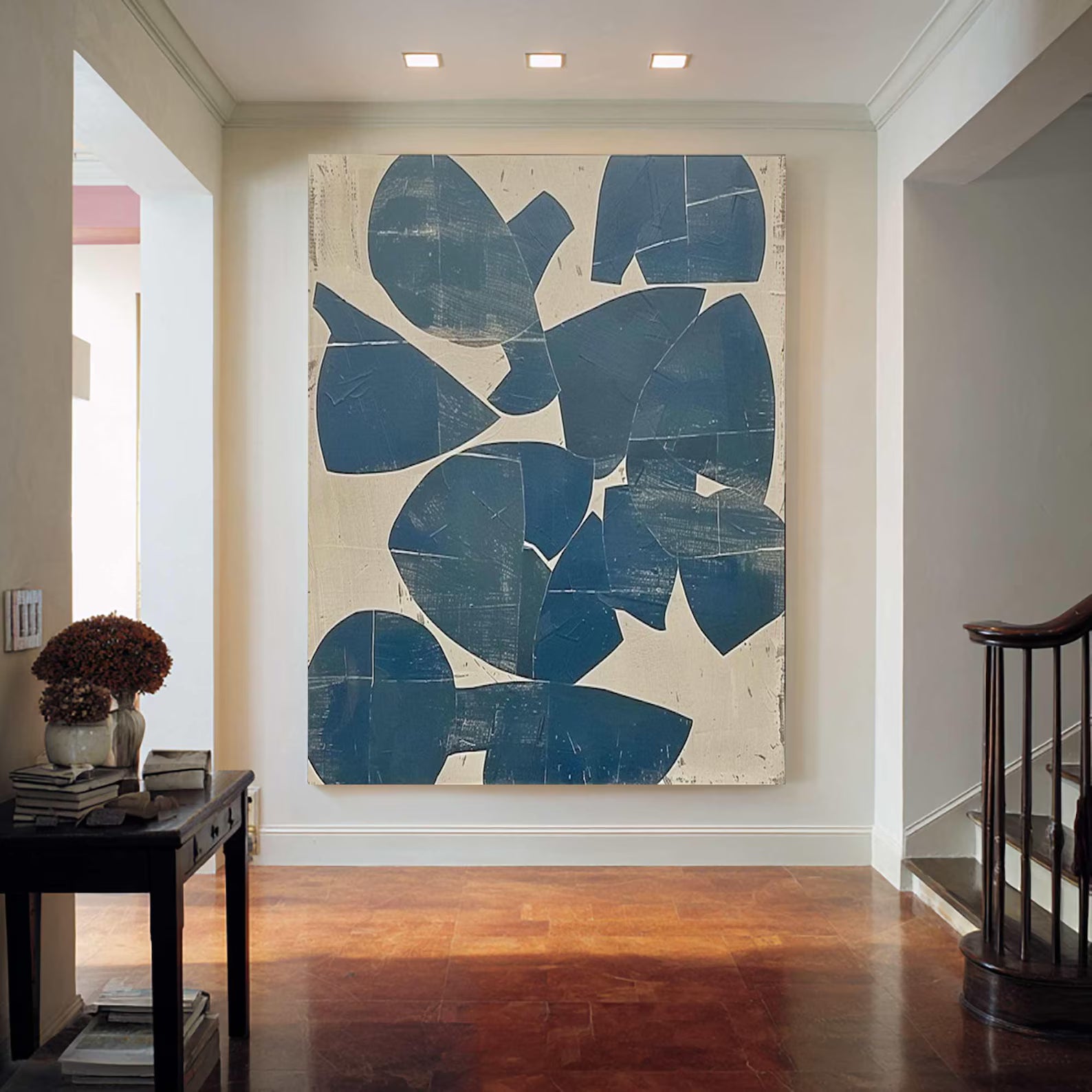 Abstract Blue Shape Art | Timeless Sophistication