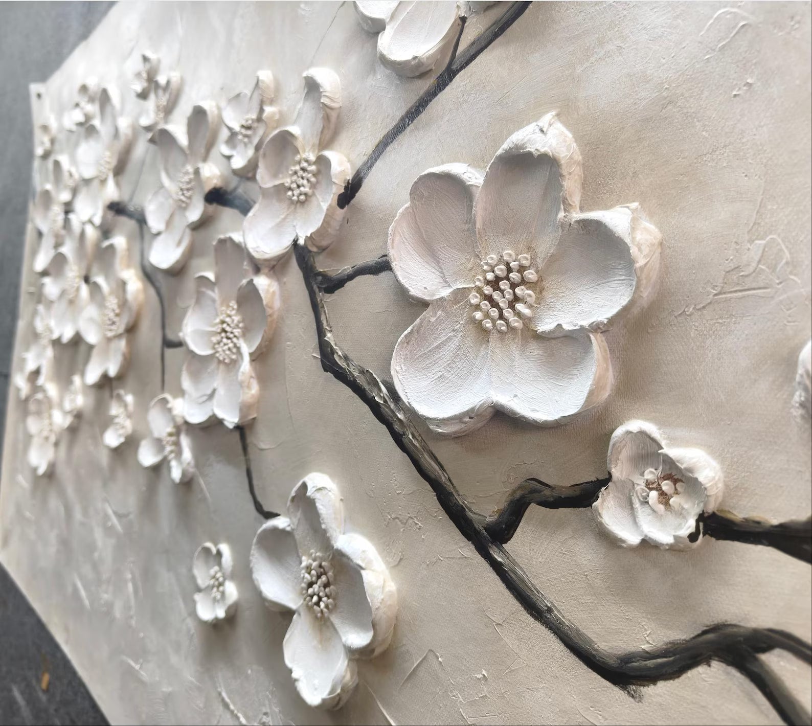 Textured Magnolia Opulence | Ivory Bough