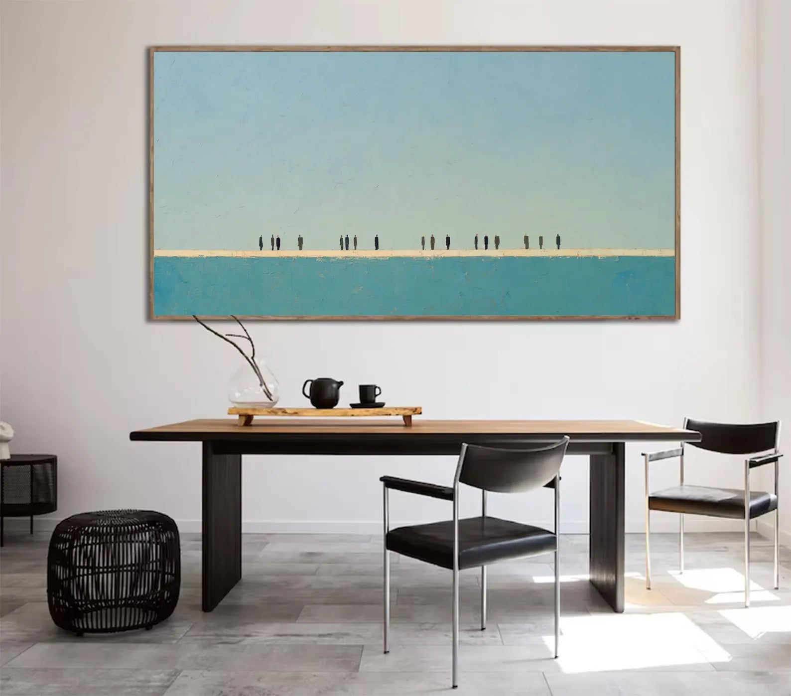 Minimalist Sea-Figure Art | Calm Contemplation