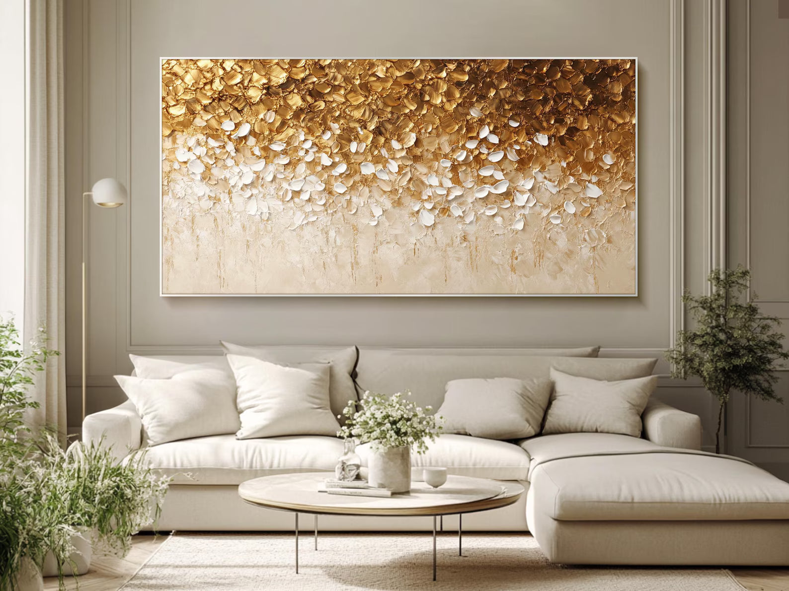 Textured Chryselephantine Opulence | Aureate Petals