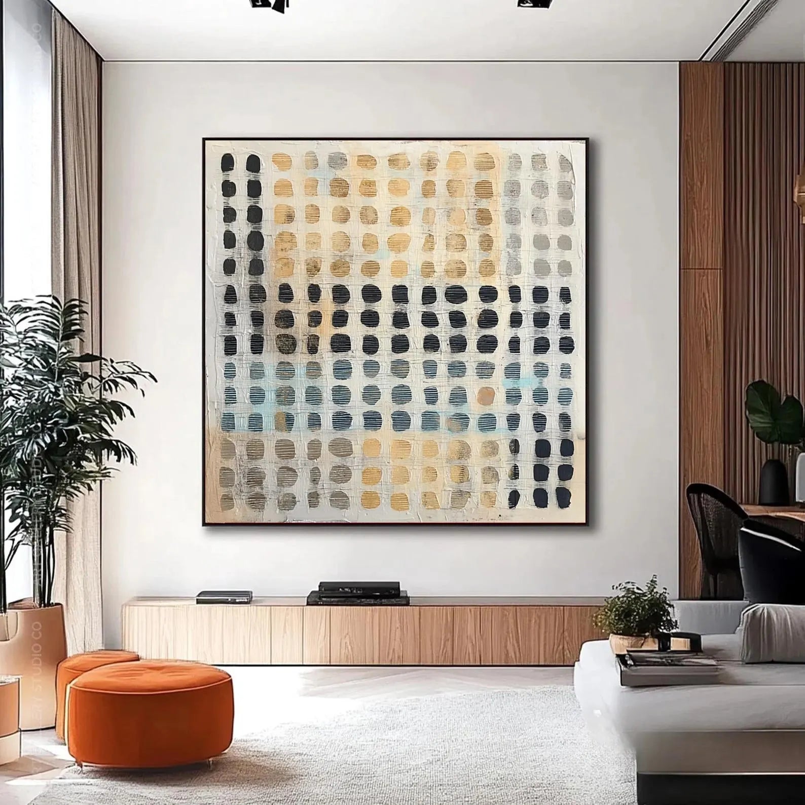 Textured Dot Art | Elegant Neutrals