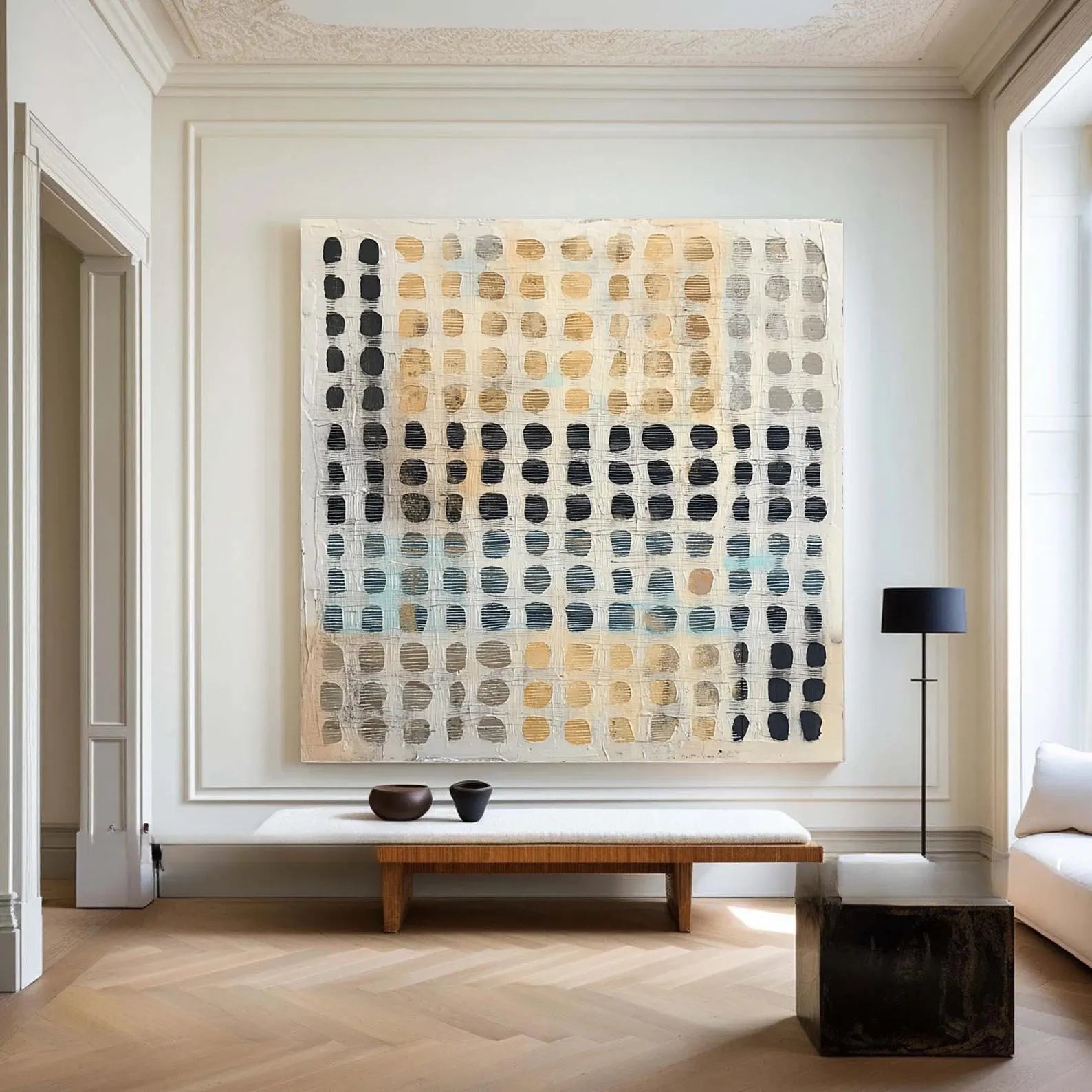 Textured Dot Art | Elegant Neutrals