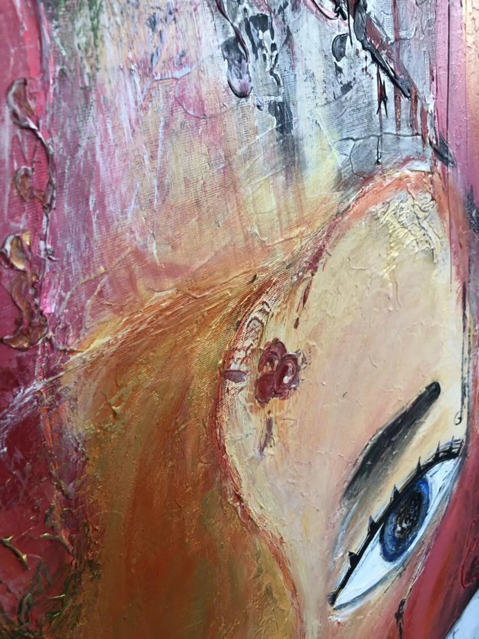 Textured Abstract Faces | Vibrant Hues