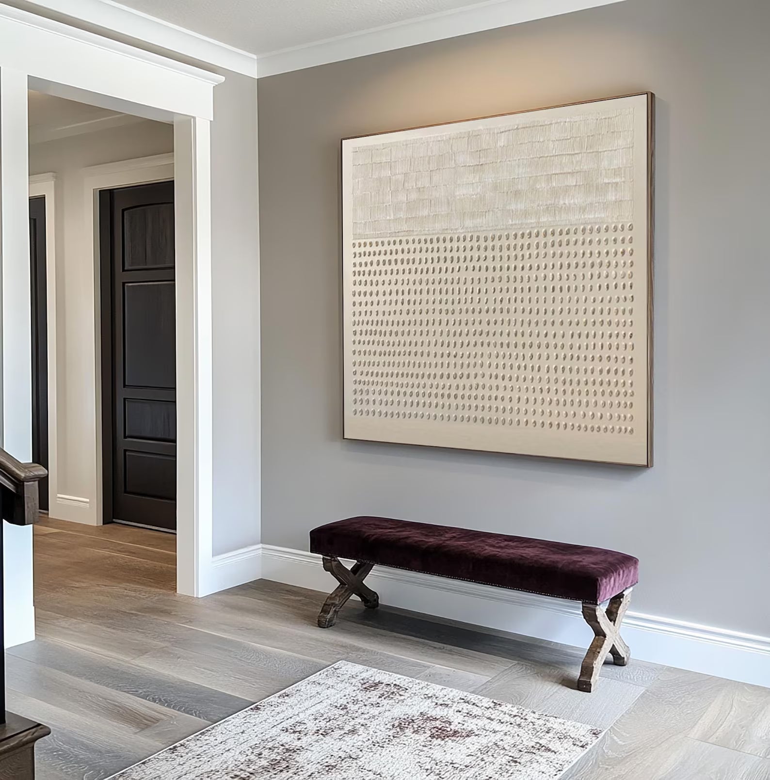 Textured Grid Luxury | Beige Matrix