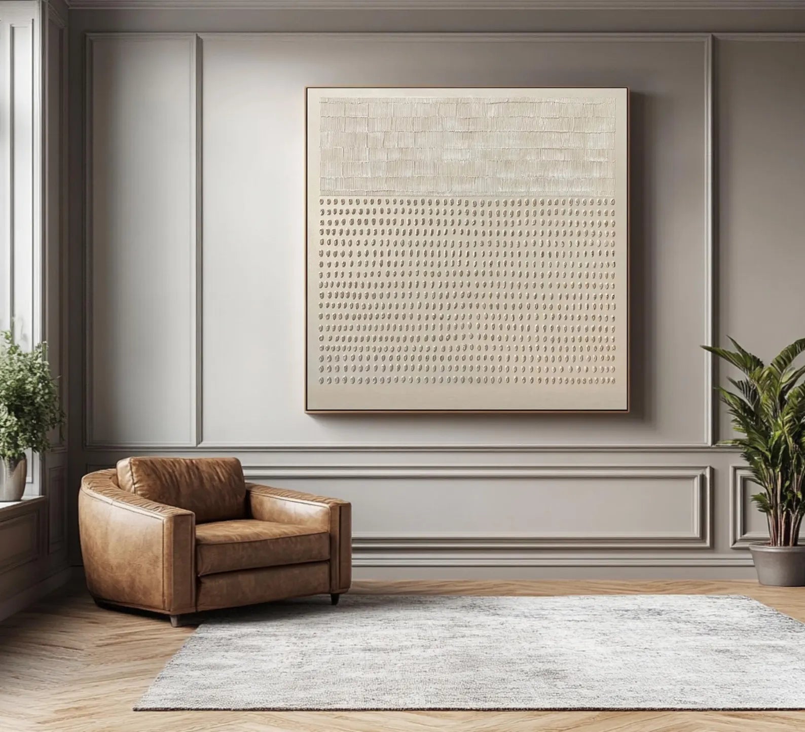 Textured Grid Luxury | Beige Matrix
