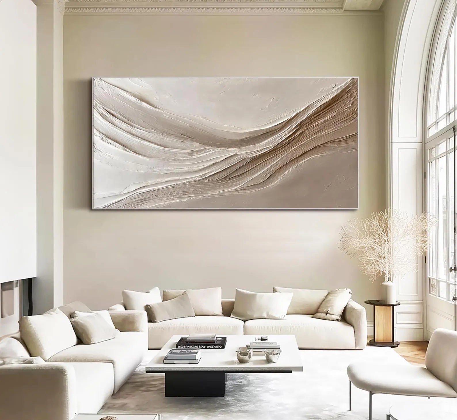 Textured Neutral Minimalist Art | Subtle Flow