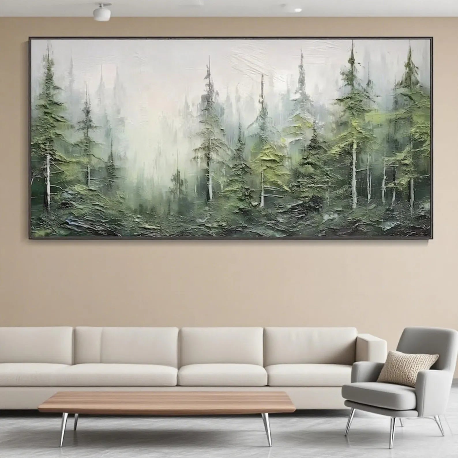 Textured Forest Opulence | Green Pine