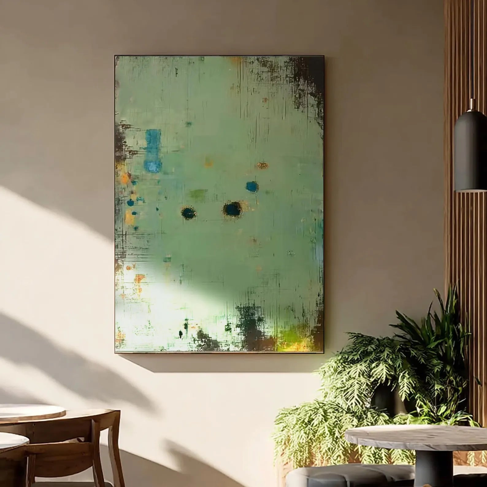 Textured Abstract Calm | Green Teal