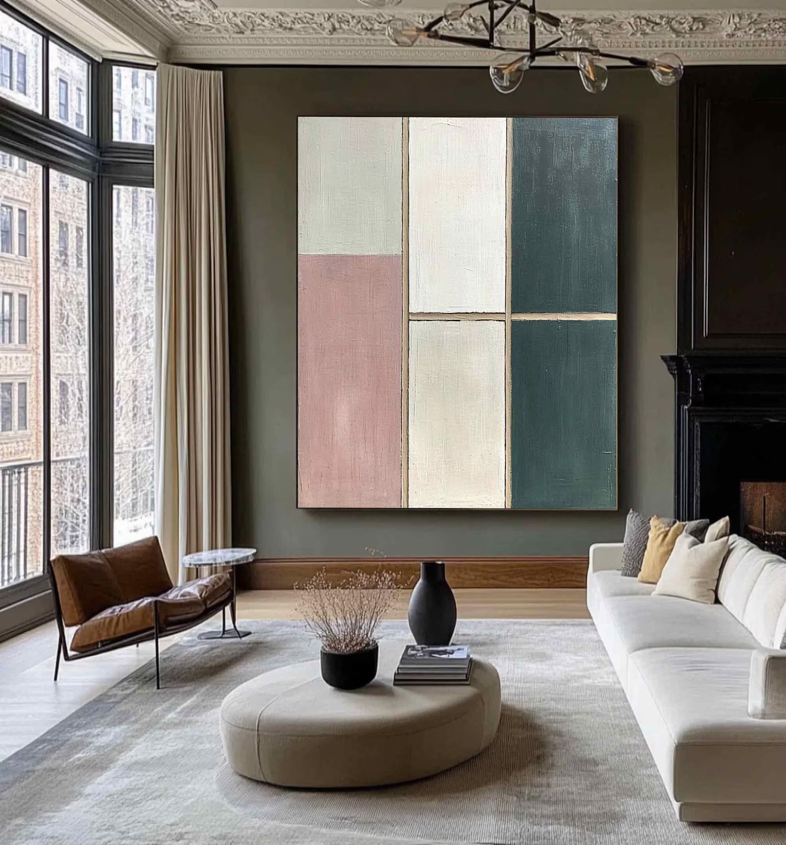 Textured Color Block Abstract | Chic Luxe
