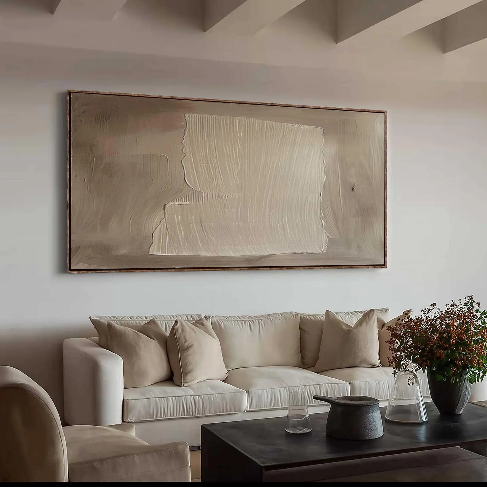 Textured Beige-Tone Art | Calm Sophistication