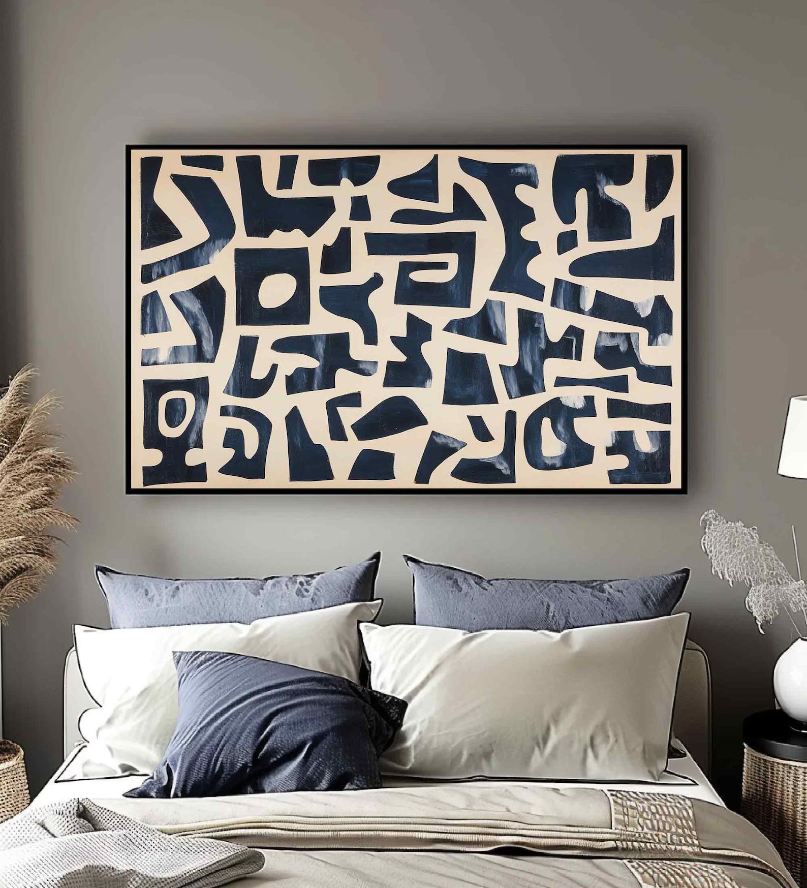 Textured Geometric Rhythm | Navy Block