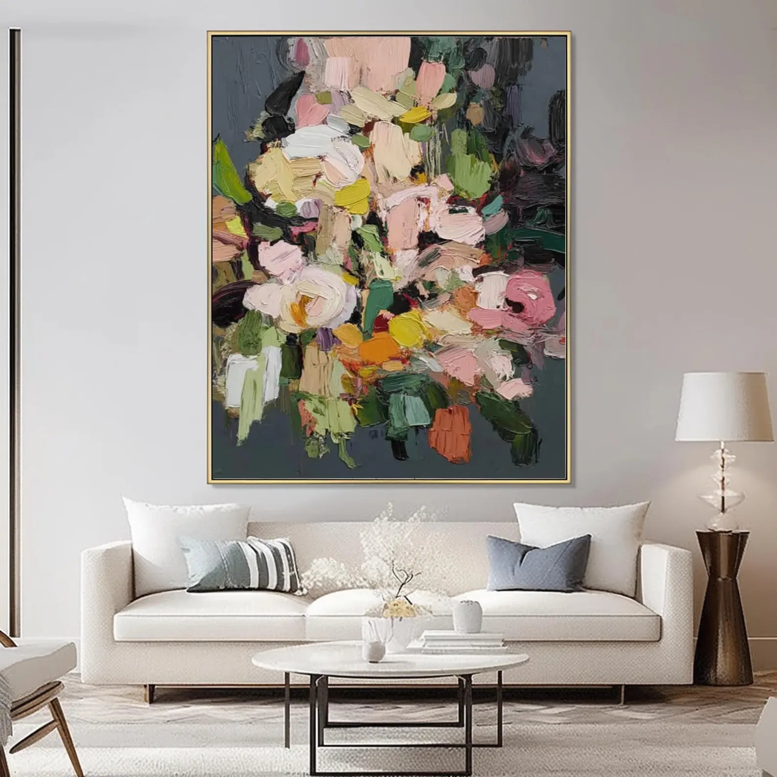 Textured Floral Vibrance | Pink Green