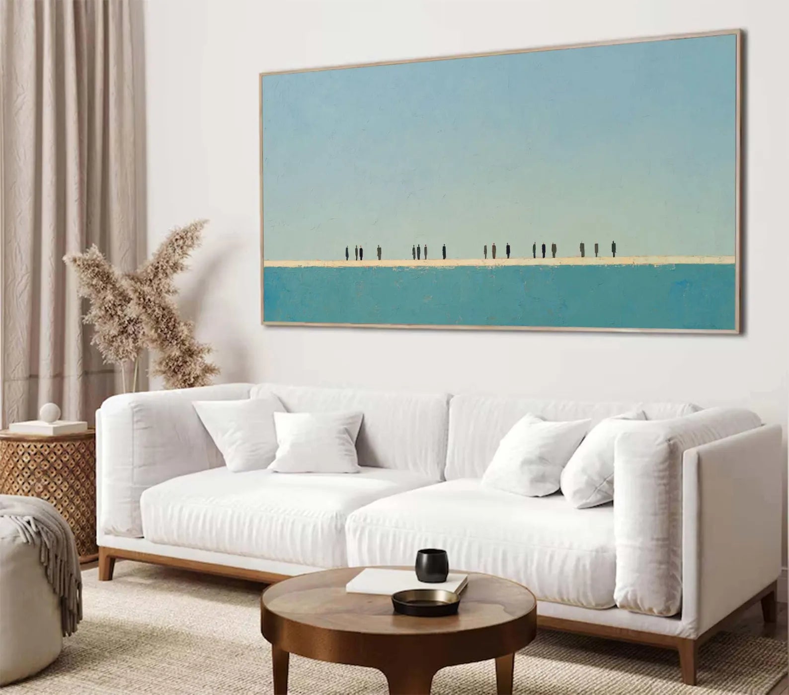 Minimalist Sea-Figure Art | Calm Contemplation