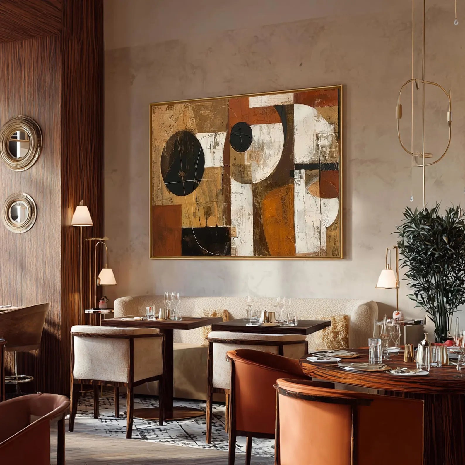 Textured Geometric Collage | Earth Hues